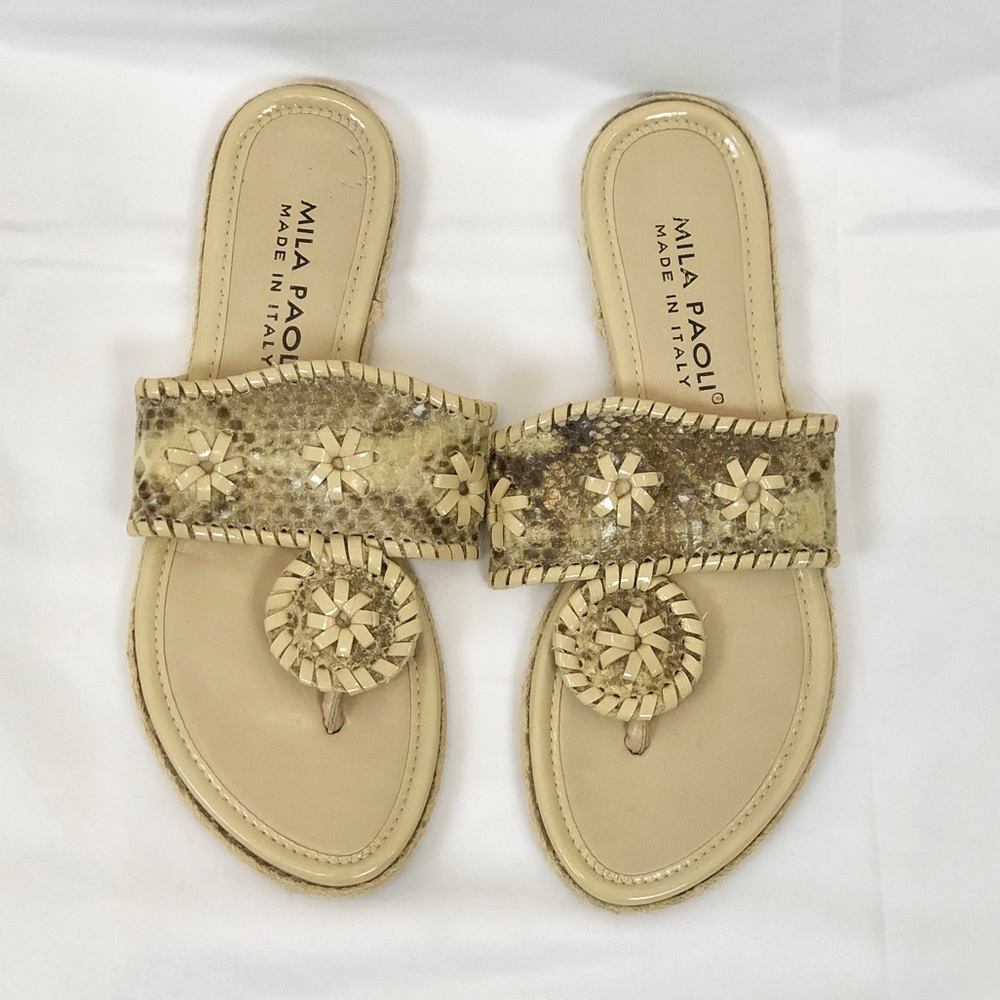 Mila Paoli size 6 snake skin